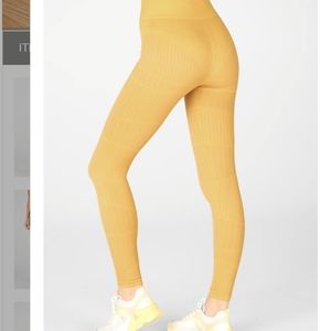 Fabletics High Waisted Yellow Seamless Leggings